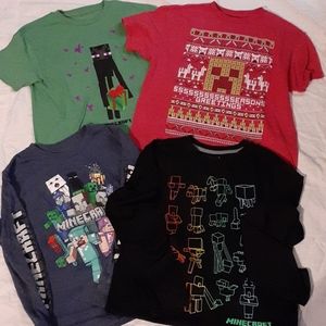 4 Minecraft Shirts size boys small